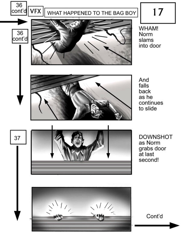 CLICK IMAGE FOR NEXT STORYBOARD FROM THE MIST